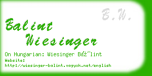 balint wiesinger business card